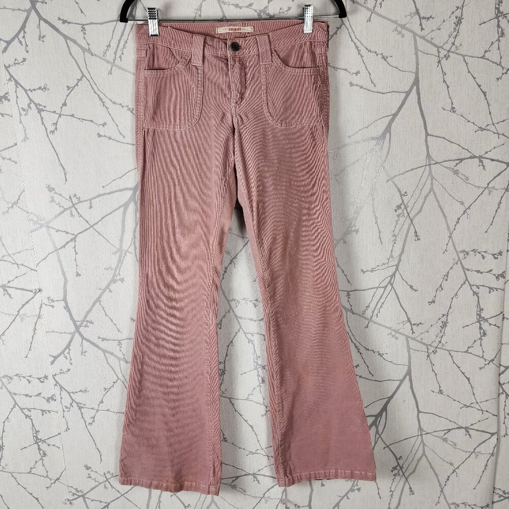 Mavi Pink Corduroy Low Rise Bootcut Flare Jeans